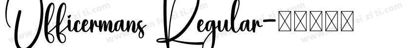 Officermans Regular字体转换